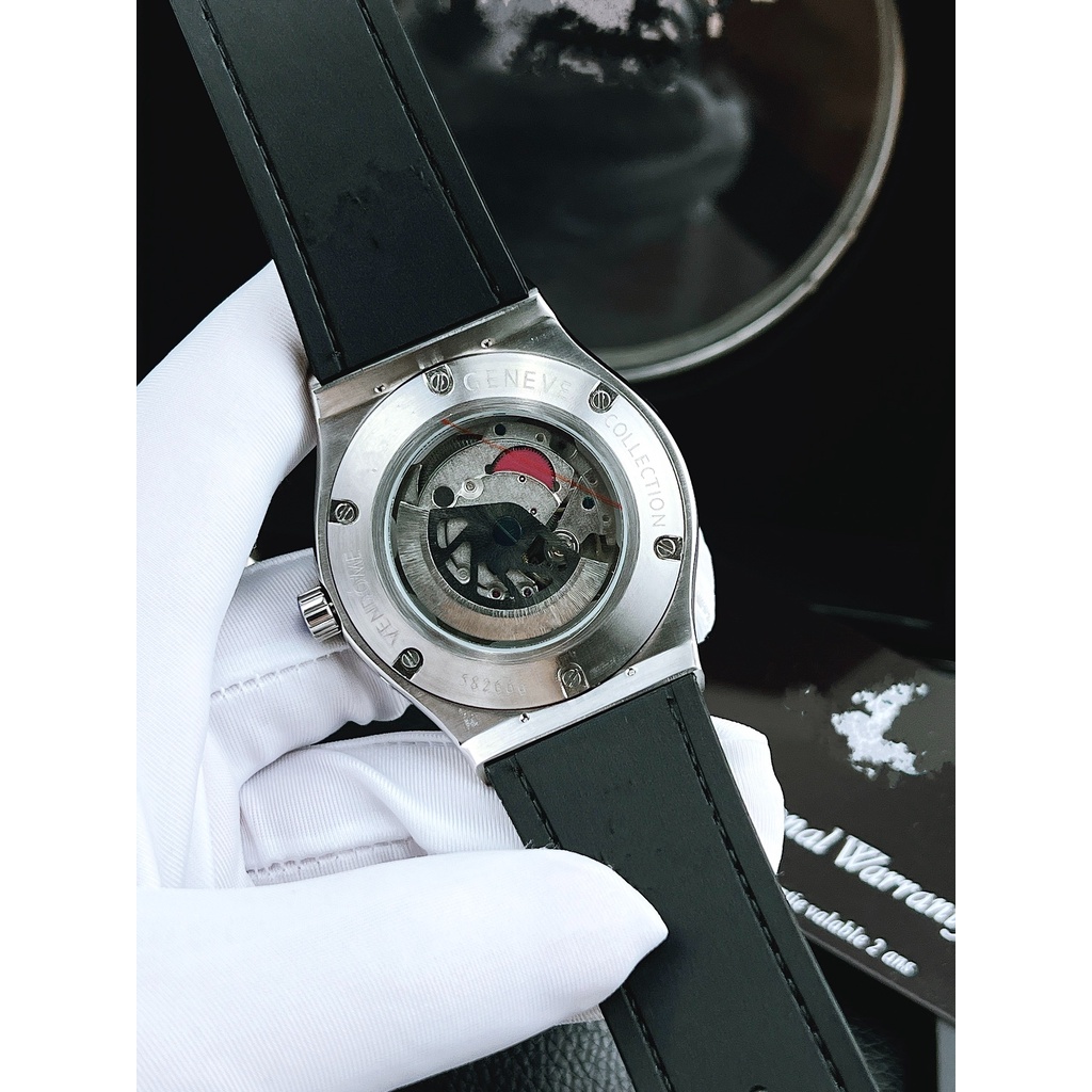 Đồng hồ KINGHUB nam cơ , màu blue , black , grey , size 42mm , đá ống