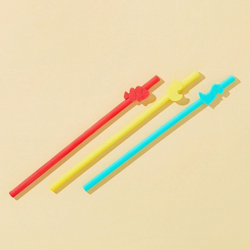 Set ống hút silicone siêu mềm Eeeek Nội địa Hàn Quốc cho bé