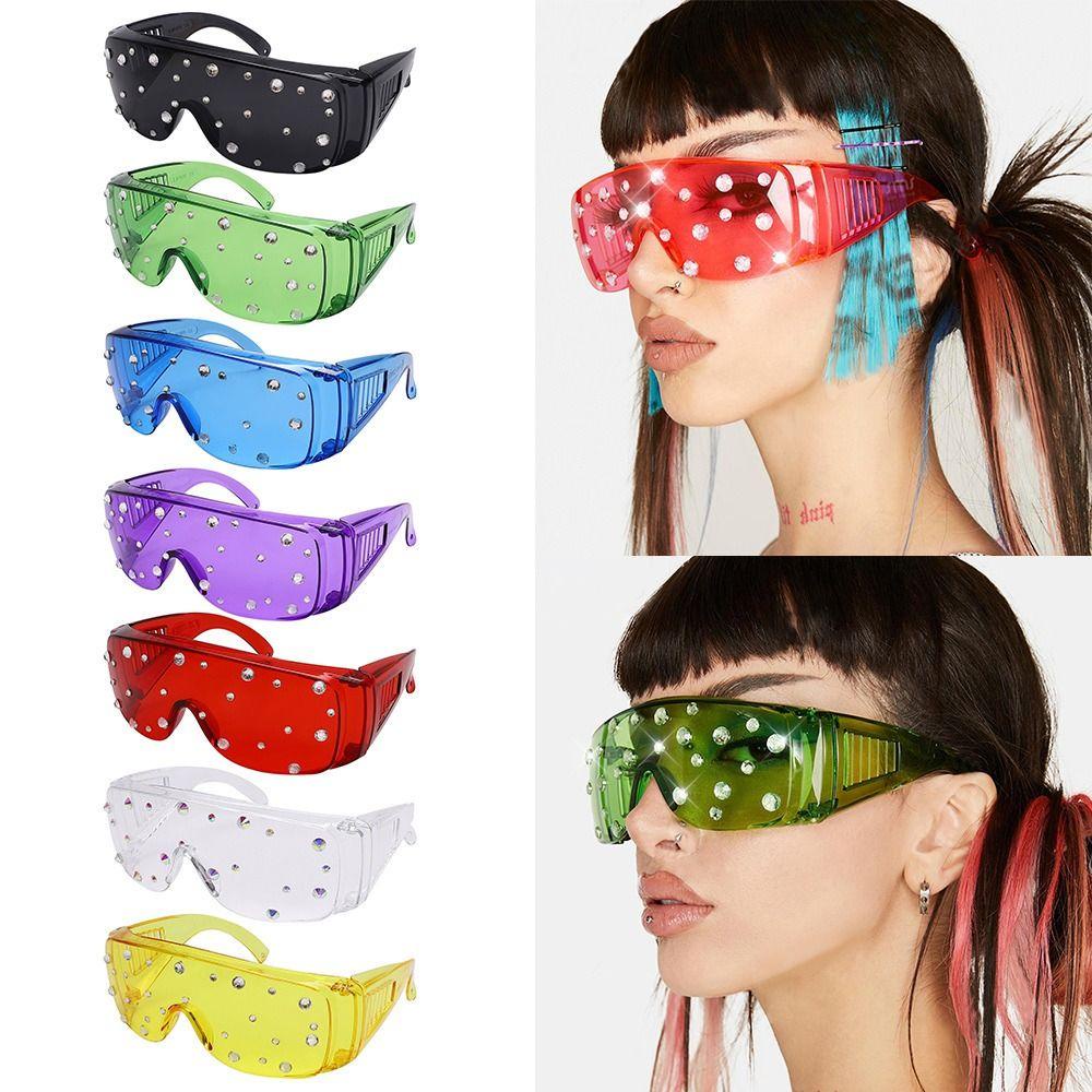 OSIER1 Kính Mát Oversized Đính Đá Lấp Lánh Cho Cả Nam Và Nữ