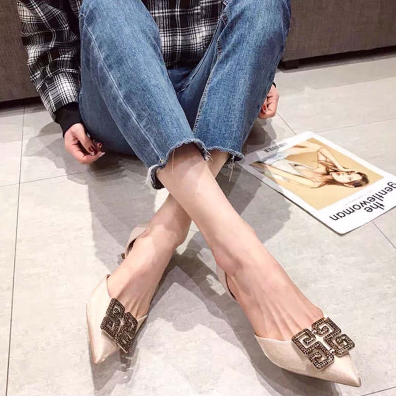 Giày Cao Gót 2 inch Mũi Vuông Thời Trang Công Sở Hàn Quốc Cho Nữ