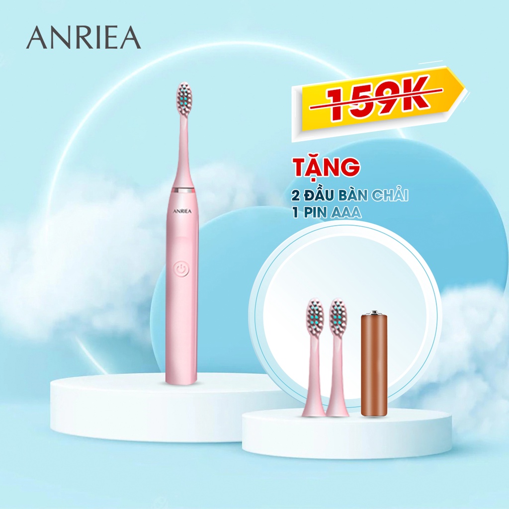 Bàn chải đánh răng điện dùng pin electric toothbrush bàn chải pin anriea - ảnh sản phẩm 1