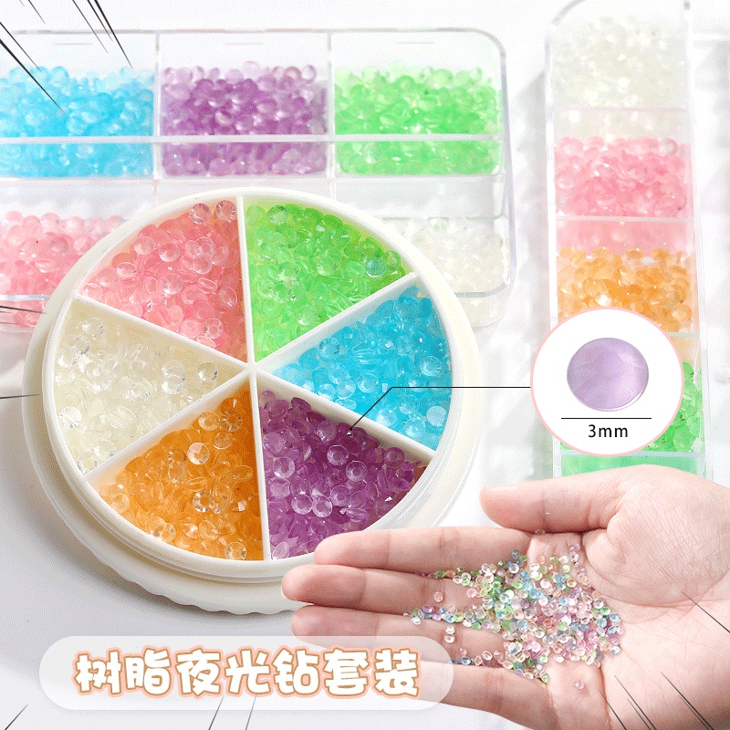 Set Hạt Nhựa Phát Quang Đính Móng Nghệ Thuật