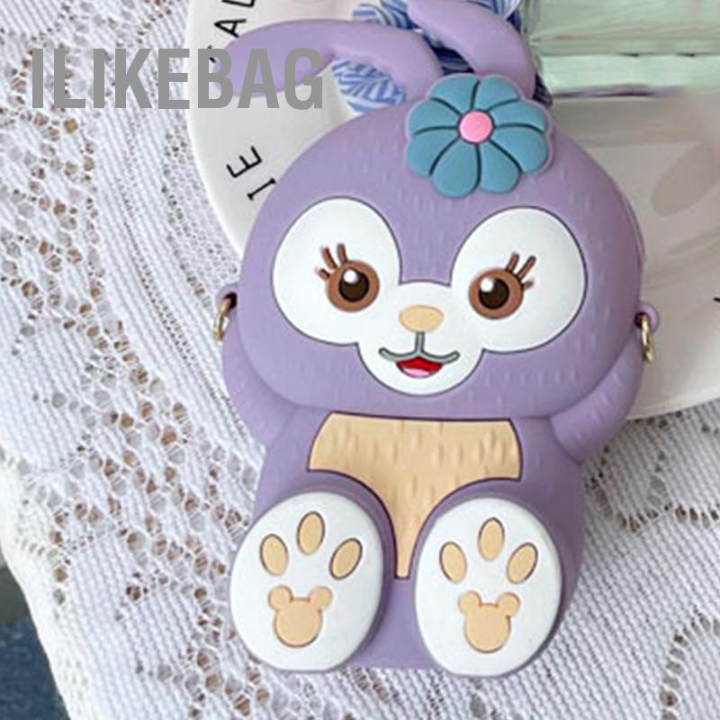 Có thể bán buôn Trẻ em Ví silicone dễ thương Mô hình hoạt Túi Messenger Cô gái Thời trang tiền xu Ilikebag Hàng giao ngay