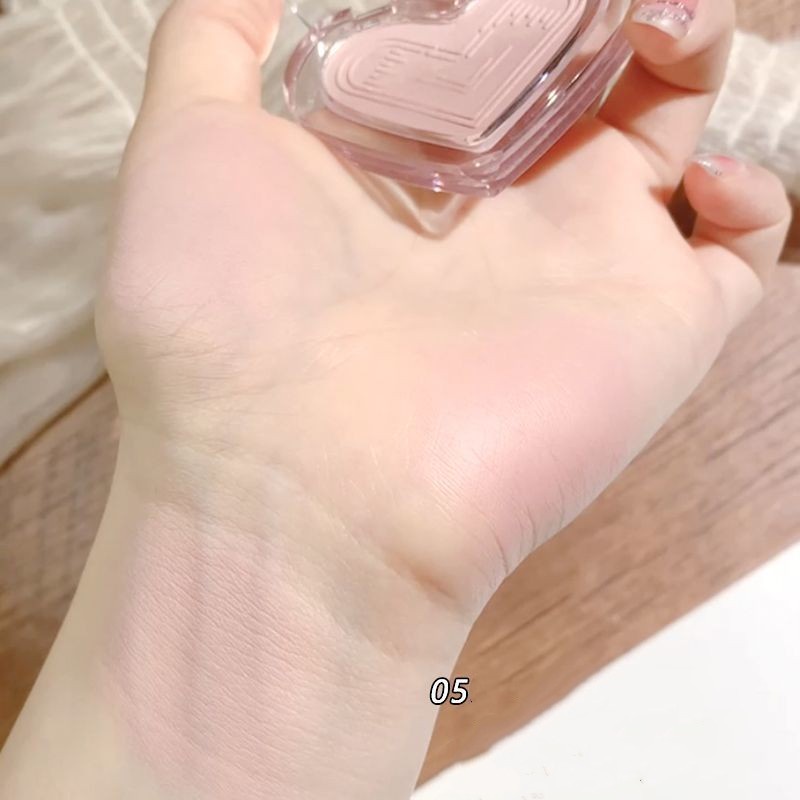 [2023Hàng mới về] Phấn má gradient Trái Tim Xinh Xắn KAKASHOW  mềm mịn 6 màu tùy chọn kiềm dầu kháng nước lâu trôi