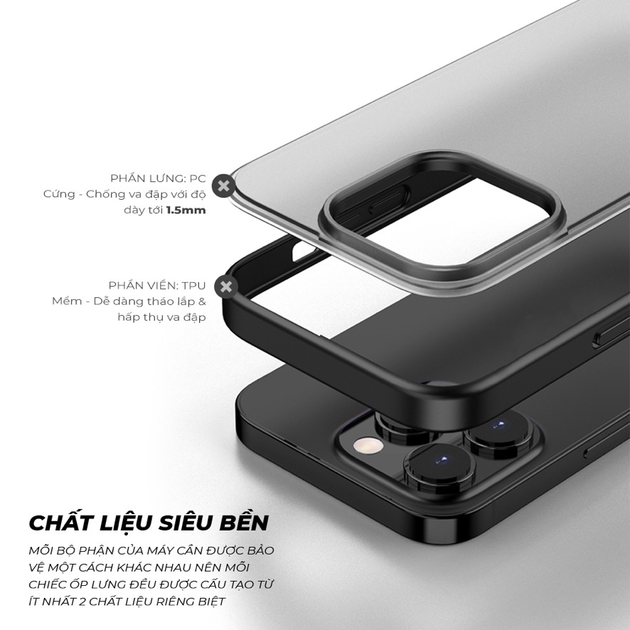 Ốp lưng chống sốc Wiiden - Alpha 1.0 màu Sapphire cho mọi dòng iPhone