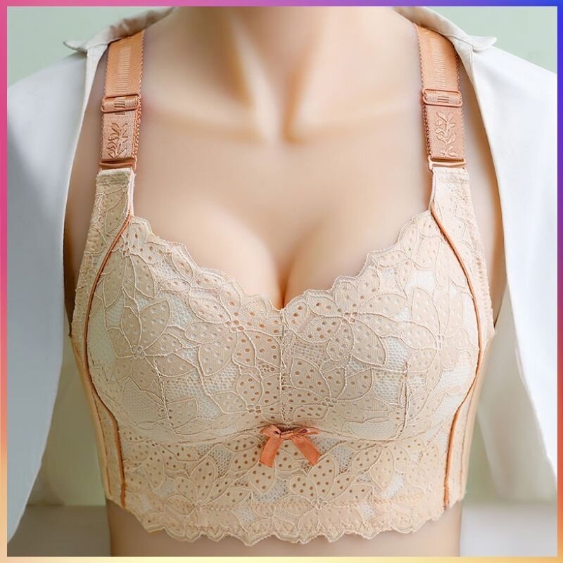 【Đường Zomidan】·Đồ lót lớn Nội y cốc mỏng cỡ nữ cộng với đồ lót lót Sexy nội y Áo ngực ren Đẩy đồ lót chống chảy xệ Áo lót có thể điều chỉnh áo lót Nội y bốn ngực Áo ngực nữ