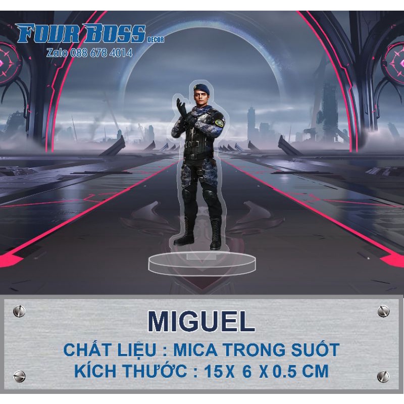 Mô hình nhân vật Miguel trong game Free Fire