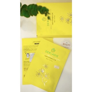 Mặt nạ giấy derladie hỗ trợ giảm mụn, dưỡng sáng da derladie witch hazel mask pack 30ml