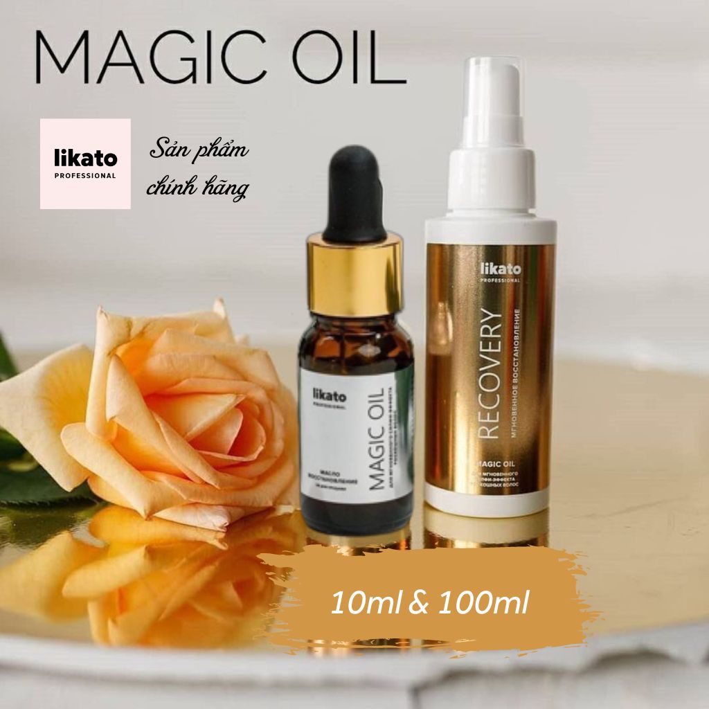 Tinh dầu dưỡng tóc, dầu dưỡng tóc argan dầu dừa keratin RECOVERY LIKATO PROFESSIONAL 10ml