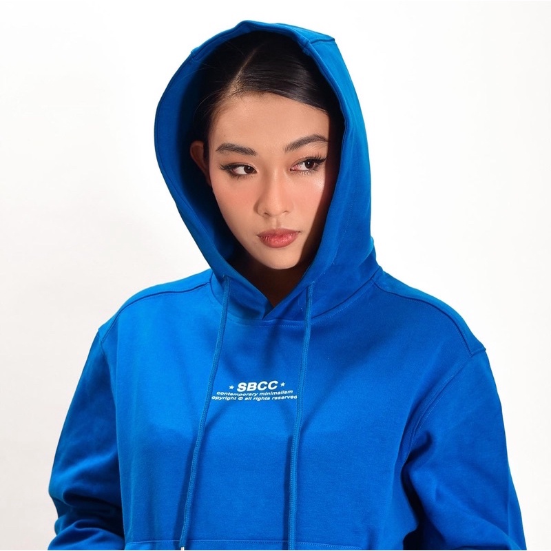 Áo Hoodie Unisex Xanh Coban 100% Cotton THELASTSEVEN - Áo SBCC Blue Hoodie nam nữ