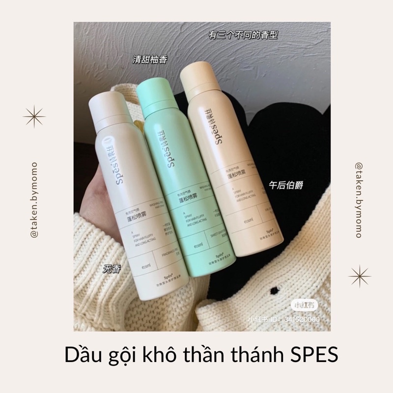 Xịt dầu gội khô Spes