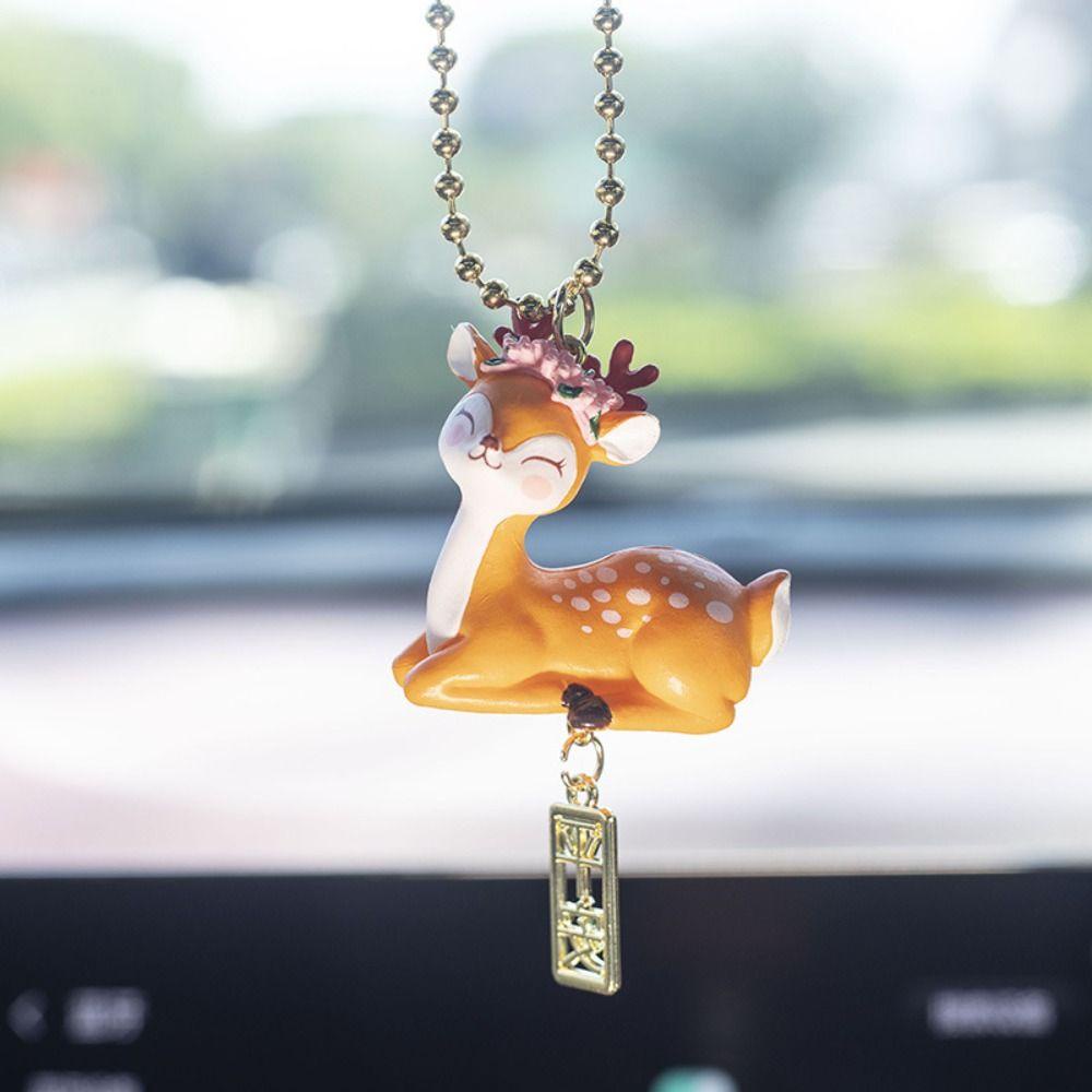 Phụ Kiện Treo Trang Trí Nội Thất Xe Hơi Hình Hươu May Mắn