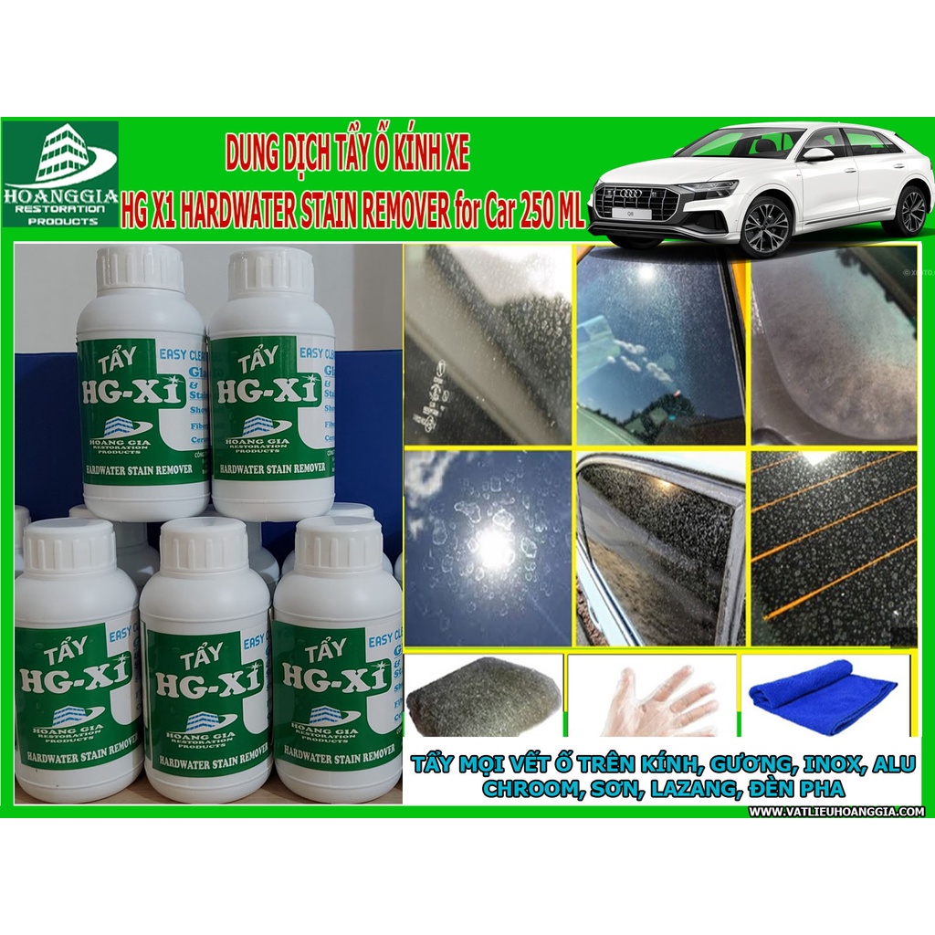 Dung dịch siêu tẩy ô mốc kính xe hơi Hoàng Gia HG X1 250 DT 250ML