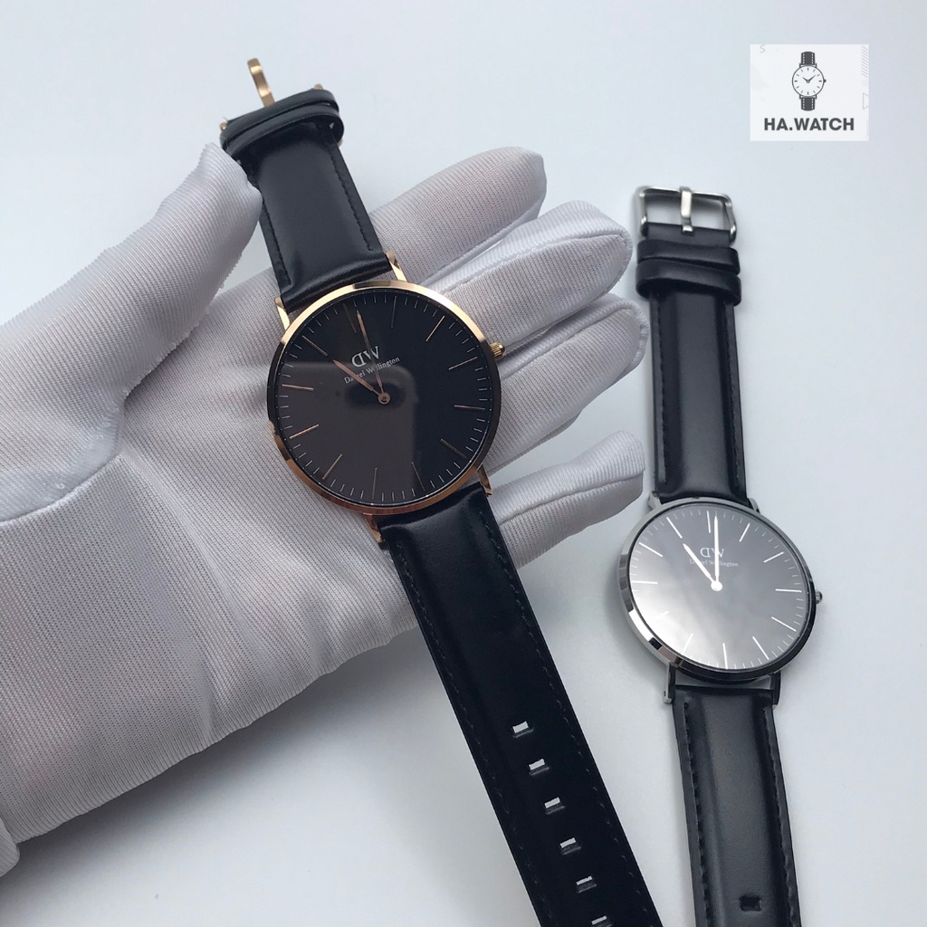 Đồng hồ Nam DW mặt tròn dây da  40mm  - Bảo Hành 12 Tháng