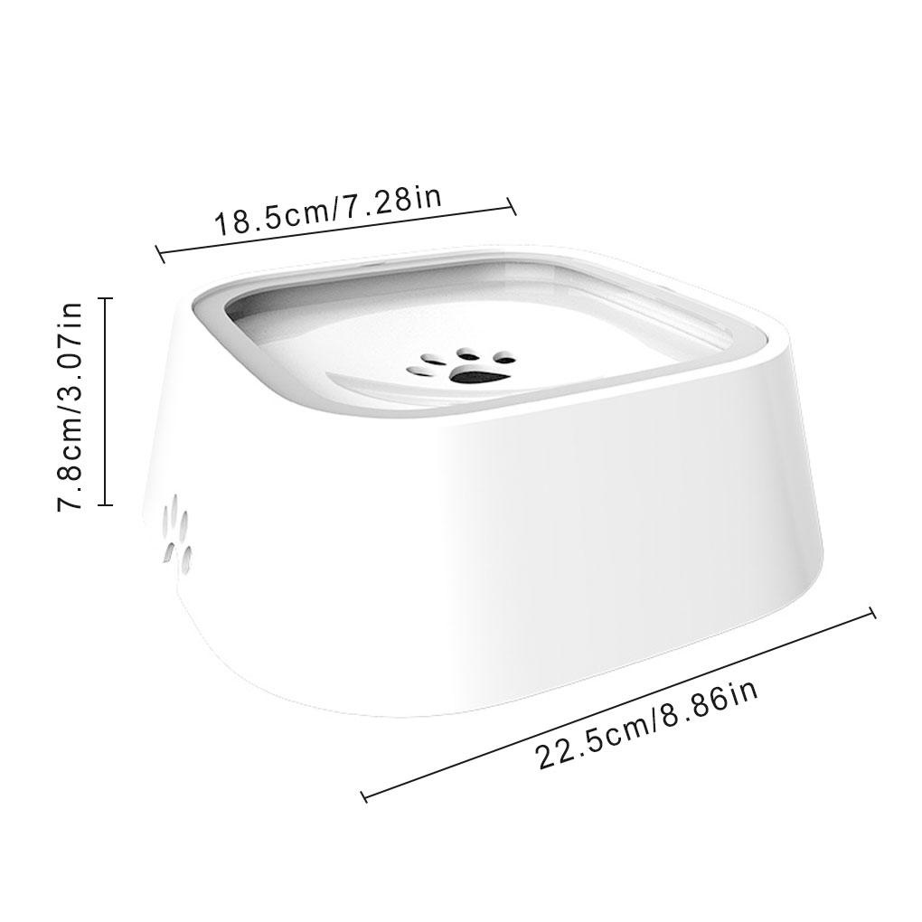 Tô Đựng Thức Ăn Nước Uống Bằng Nhựa ABS Chống Trượt Chống Văng Màu Trắng Dành Cho Thú Cưng