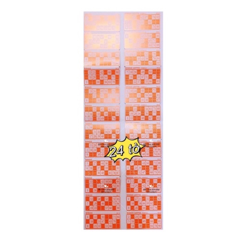 phụ kiện giấy dò lô tô quay - 24 tờ giấy dò