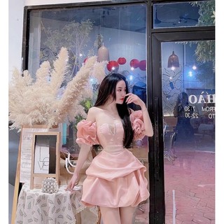 Ms1345V ĐẦM CUP BÍ PHỐI BÈO TAY full size S/M/L/XL