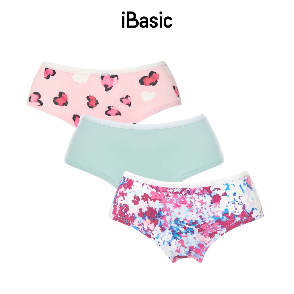 Combo 3 quần lót nữ hipster họa tiết iBasic PANW150