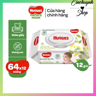 KHĂN GIẤY ƯỚT KHÔNG MÙI HUGGIES 64 TỜ