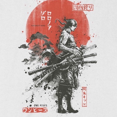 Áo thun Lãng Kháck Zoro - One Piece, Trùm Cuối Anime Cine, Cotton 100% 2 màu nam nữ 0160