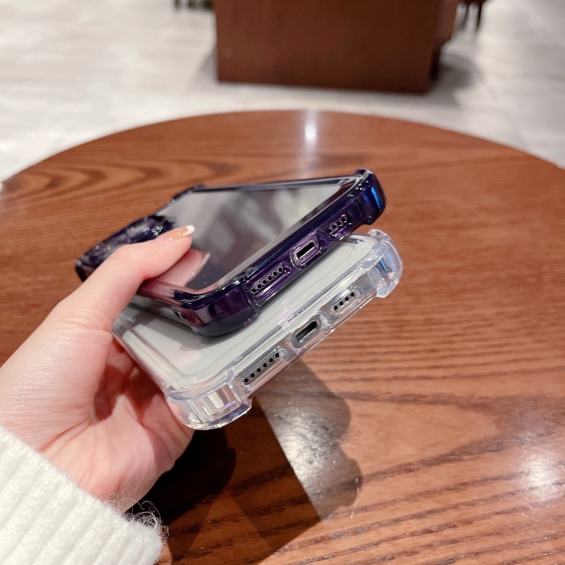 Ốp Điện Thoại Trong Suốt Siêu Mỏng Bảo Vệ Bốn Góc Chống Rơi Cho iPhone 14 Pro Max 13 12 11 Pro Max