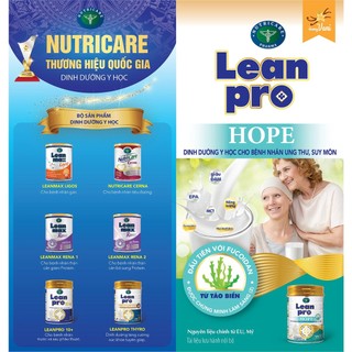 Sữa Lean Pro Hope dành cho ung thư, suy mòn