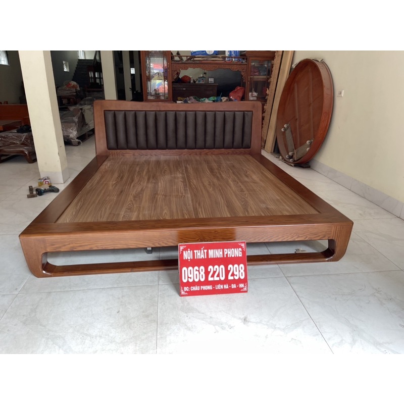 giường sồi chân quỳ chuẩn mộng chắc chắn ( có video )