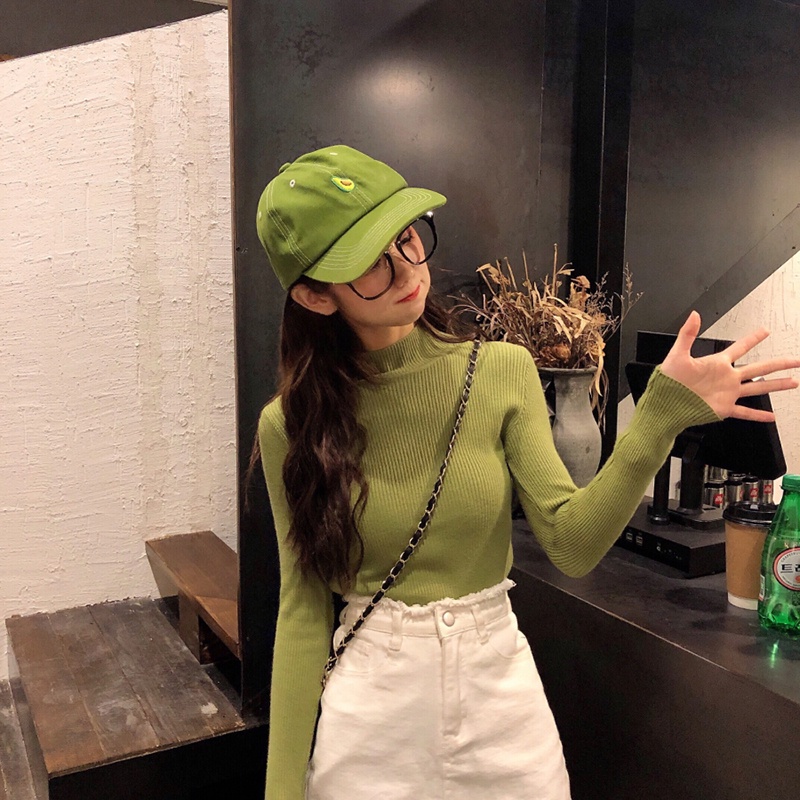 Áo Sweater Dệt Kim Tay Dài Cổ Tròn Phong Cách Hàn Quốc Cổ Điển 11 Màu Sắc Dành Cho Nữ