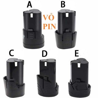 Vỏ pin thay thế máy khoan 12V A B C D E bắt vít cầm tay 12V chất liệu nhựa chống cháy