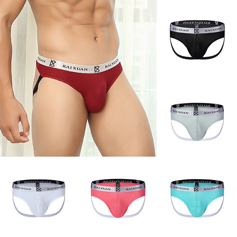 Quần lót nam Jockstrap lọt khe KAIXUAN lưới size M-XL