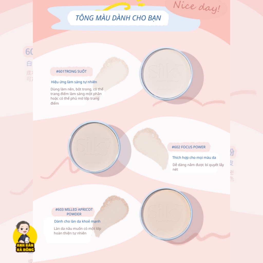 Phấn Phủ Dạng Nén GOGO TALES Bare Silky Loose Powder GT356