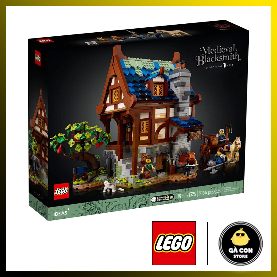 LEGO IDEAS 21325 Medieval Blacksmith - Lò rèn trung cổ