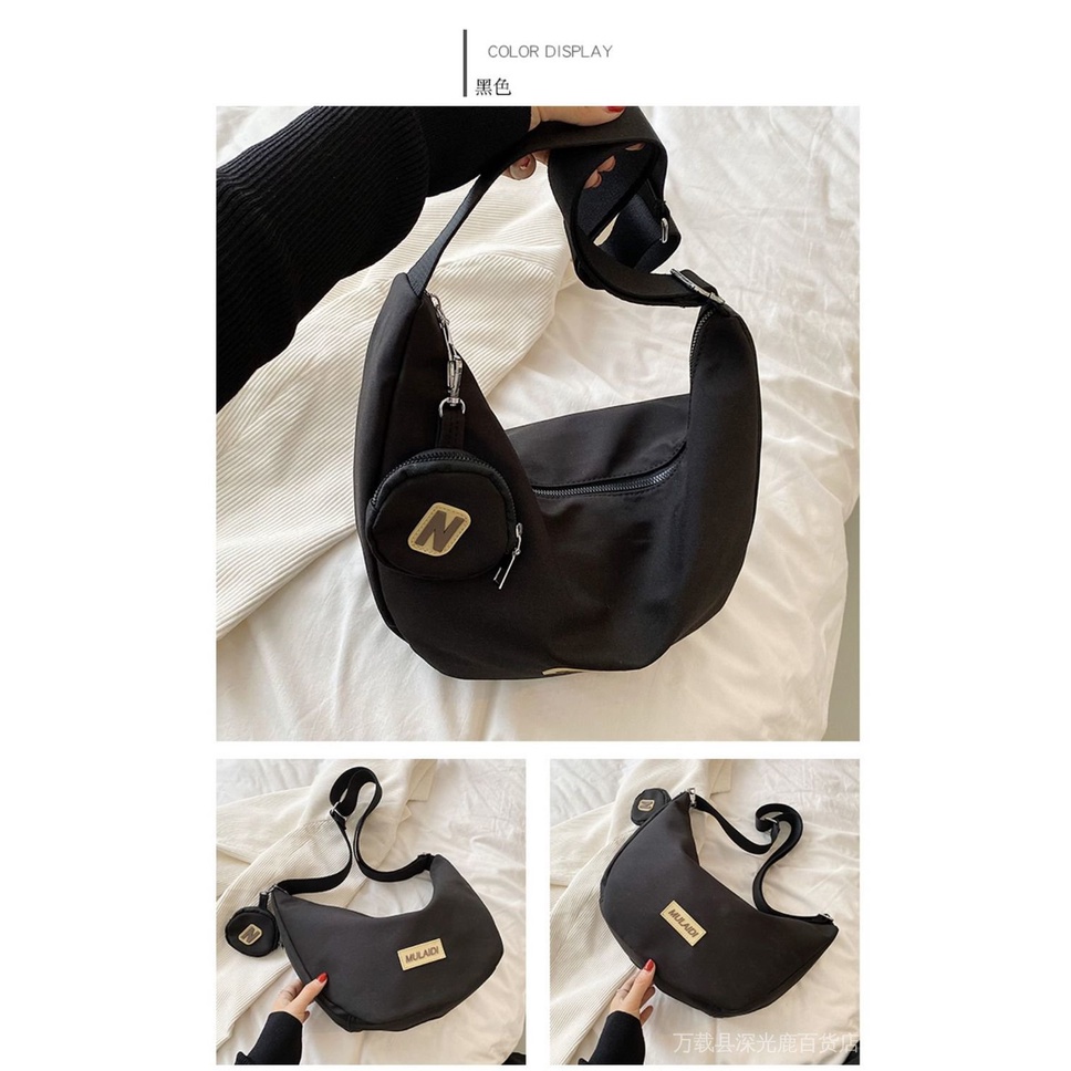 Túi Xách Đeo Vai Vải Thủ Công Thời Trang Thu Đông Cho Nữ