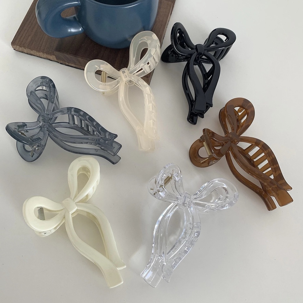 Kẹp Tóc Hình Cá Mập / Hình Học Đính Nơ Kiểu Hàn Quốc Dễ Thương