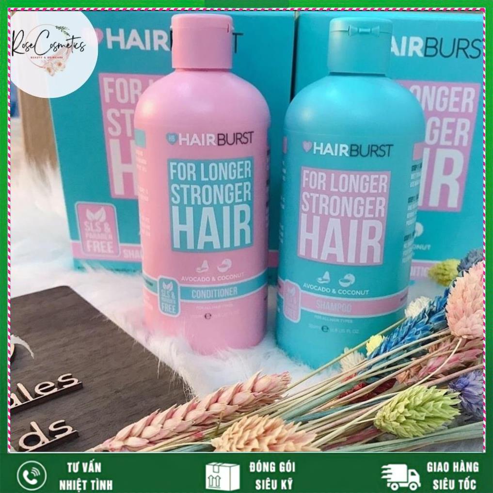 Combo Cặp Dầu Gội Xả HairBurst Chăm Sóc, Kích Thích Mọc Tóc Giúp Tóc Chắc Khỏe 350ML Chính Hãng - Sue.Cosmetics