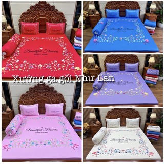 Bộ ga gối thun siêu mát lạnh 5D cao cấp công nghệ Latico