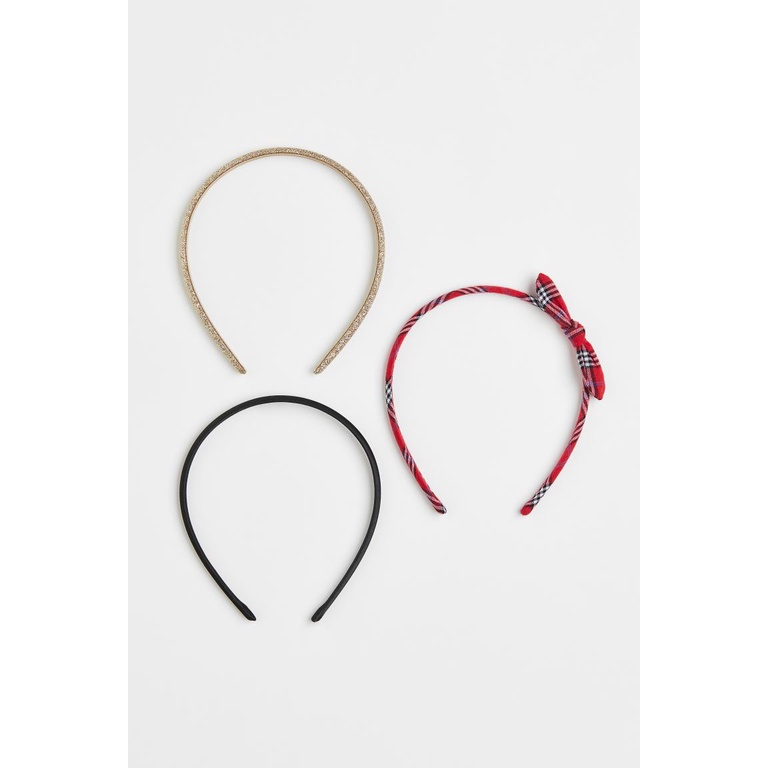 Set 3 bờm tóc xanh đỏ HM H&M_hàng chính hãng Anh