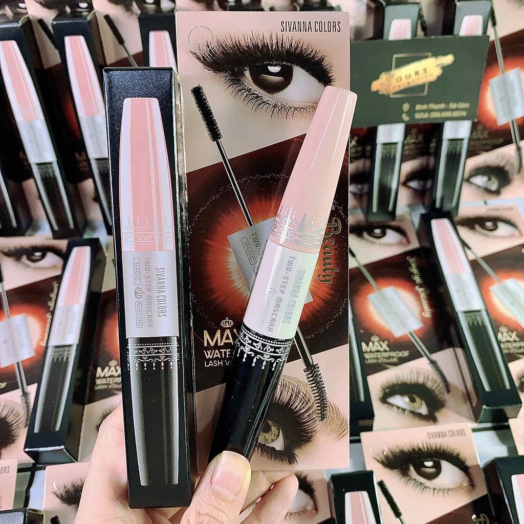 Chuốt Mi 2 Đầu Sivanna Two-Step Mascara Làm Dày Và Dài Mi HF891