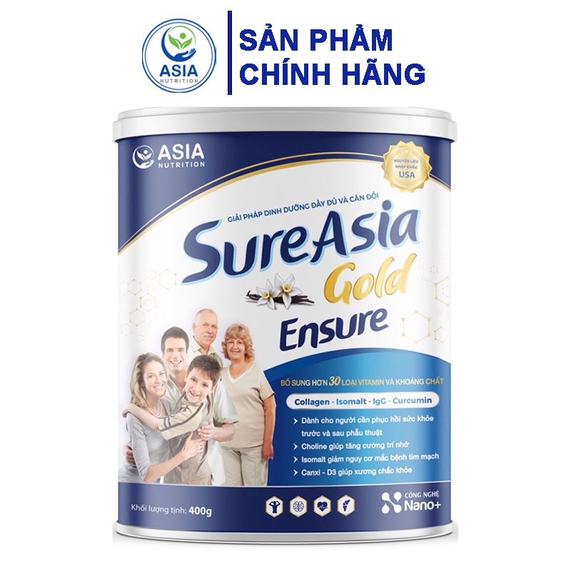 Sữa bột Ensure Sure Asia Gold cao cấp ASIA NUTRITION 400G cao cấp nguyên