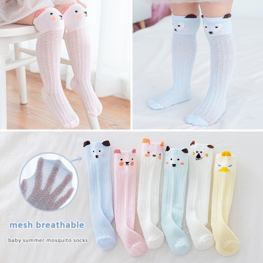 1 Đôi Vớ cotton Dài Qua Gối Chống Muỗi Mùa Hè Cho Bé