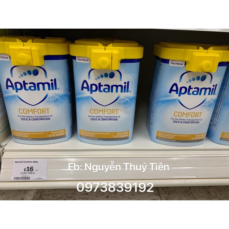 Sữa Aptamil Comfort Baby Milk Formula đặc trị tiêu hoá kém 0-12m 800g date 2023!