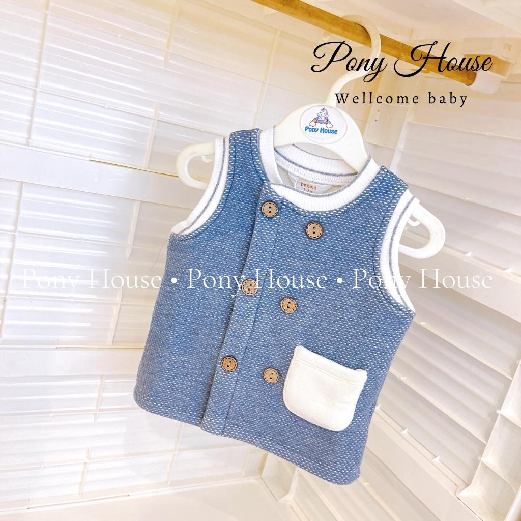 Áo Gile Dokma Nỉ Lót Lông Dày Dặn Cho Bé Trai, Bé Gái Sơ Sinh