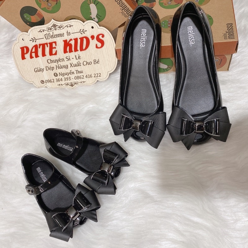 Giầy đôi cho mẹ và bé gái, giầy nhựa thơm melissa siêu mềm, êm cho mẹ và bé gái