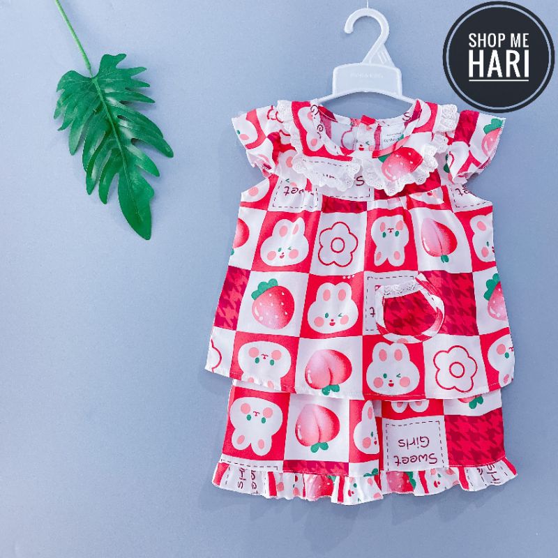 Bộ tole đùi cổ sen bé gái