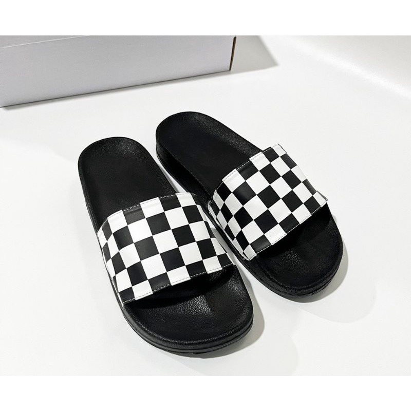 Dép quai ngang thể thao kẻ nam,nữ caro nhiều màu vip