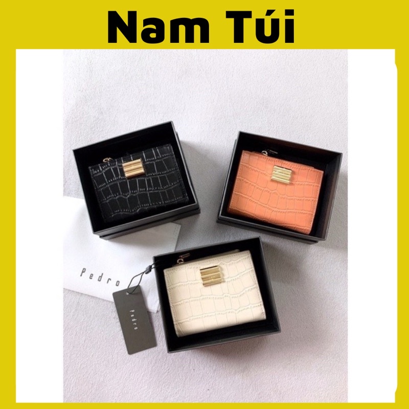 Ví nữ cầm tay mini da rắn cực sang cúc bấm kèm hộp