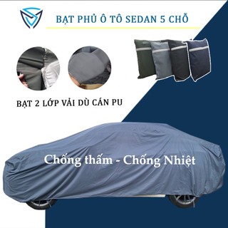 Bạt phủ ô tô SEDAN 5 chỗ cao cấp may bằng vải dù vải dù cán da cao cấp che nắng, chống mưa, chống gió và chống bụi bẩn