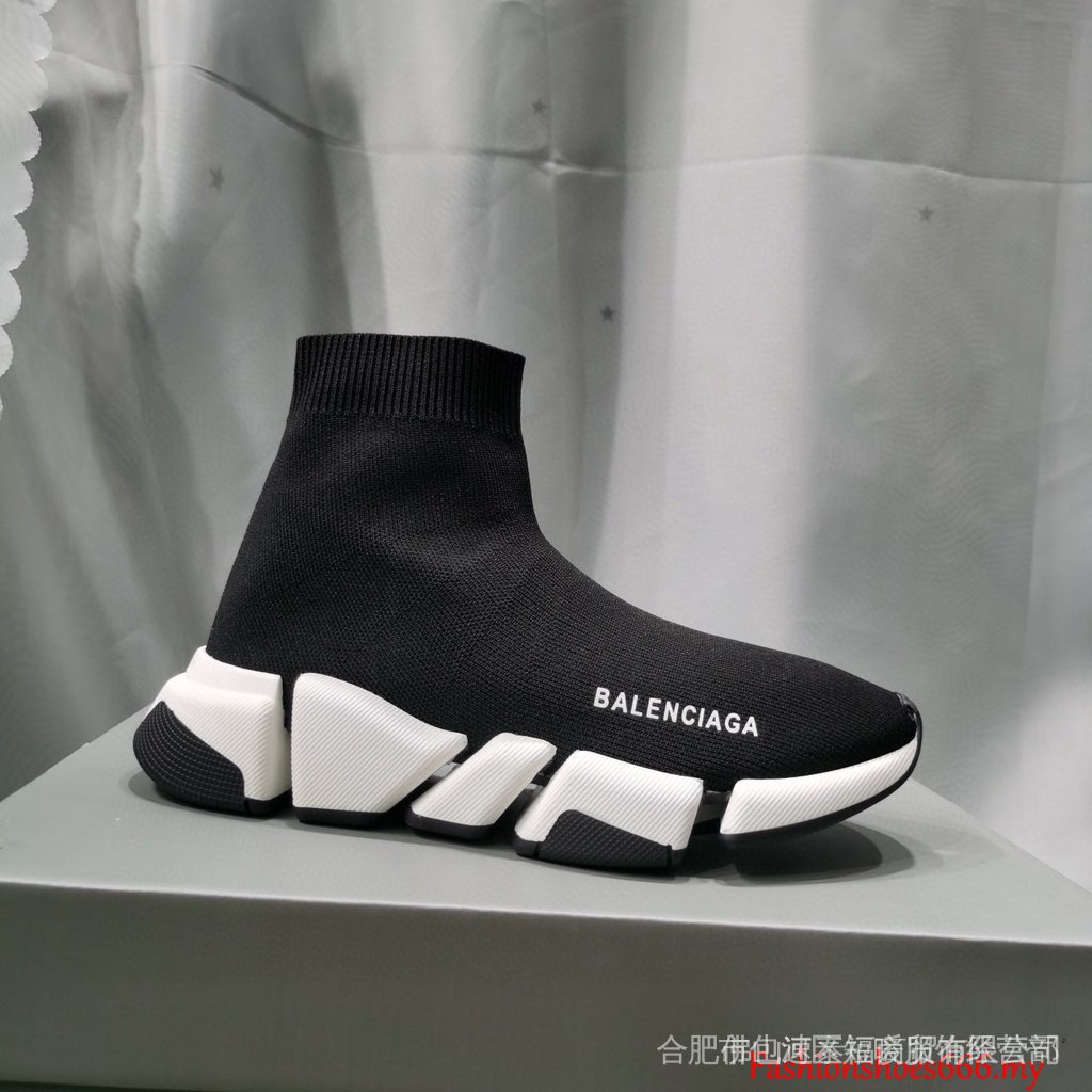 Giày Sneaker Balenciaga Speed 2.0 100% Vải Lưới 3D EMTQ IUPJ KVX2 Cổ Cao Thời Trang Cho Cặp Đôi