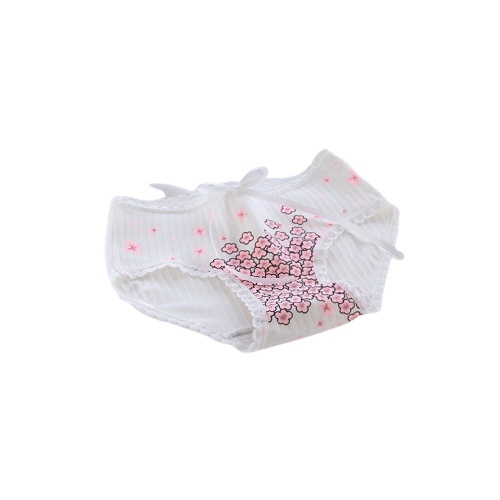 Quần Lót Nữ Cotton Cao Cấp Gân Tăm Hoa Anh Đào Mềm Mại Mỏng Mát Ladi-A004