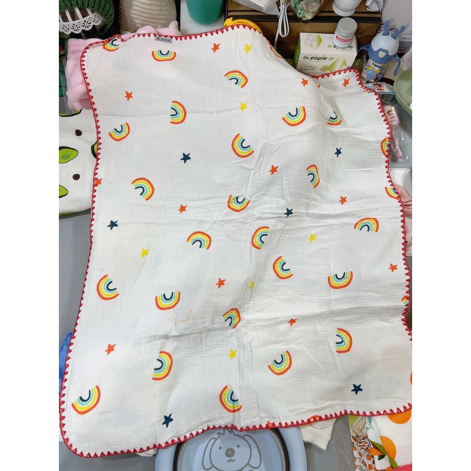 Chăn xô  Muslin  4 lớp Organic viền muslin lớp cho bé KILUTA